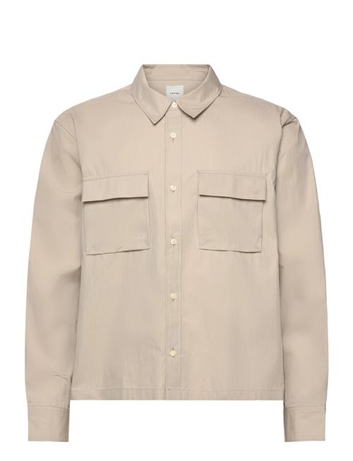 Calvin Klein | Ls Cotton Nylon Easy Cropped Shi | M