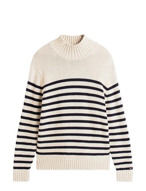 Tommy Hilfiger | Breton Cotton Stripe Mock Neck | M