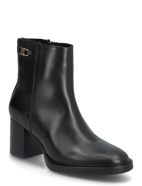 Tommy Hilfiger | Stacked Heel Leather Ankle Boot | 37