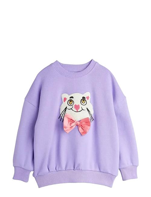 Mini Rodini | Cat With Bowtie Chenille Sweatshirt | 80/86