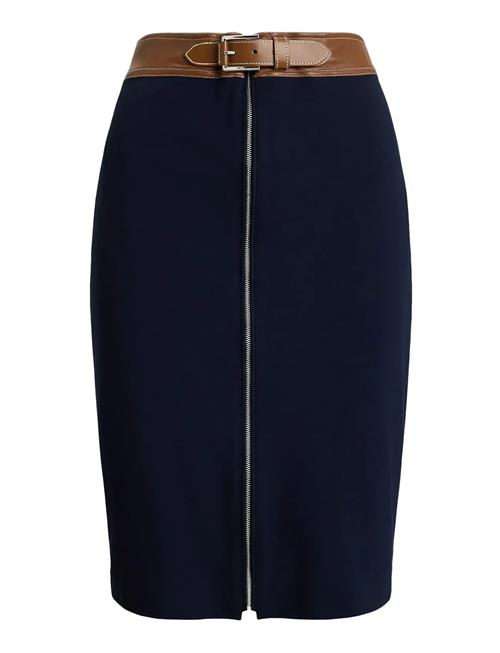 Lauren Ralph Lauren | Faux-Leather-Trim Ponte Pencil Skirt | 36