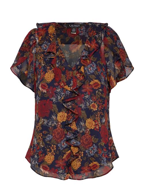 Lauren Ralph Lauren | Floral Ruffle-Trim Georgette Blouse | S