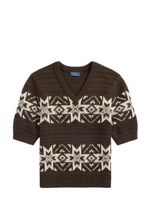 Polo Ralph Lauren | Snowflake V-Neck Short-Sleeve Sweater | XS