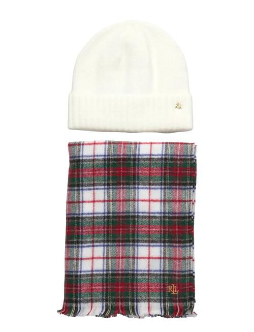 Lauren Ralph Lauren | Plaid Wrap Scarf & Knit Beanie Set | ONE SIZE