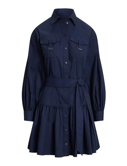 Lauren Ralph Lauren | Buckle-Trim Cotton-Blend Shirtdress | 42