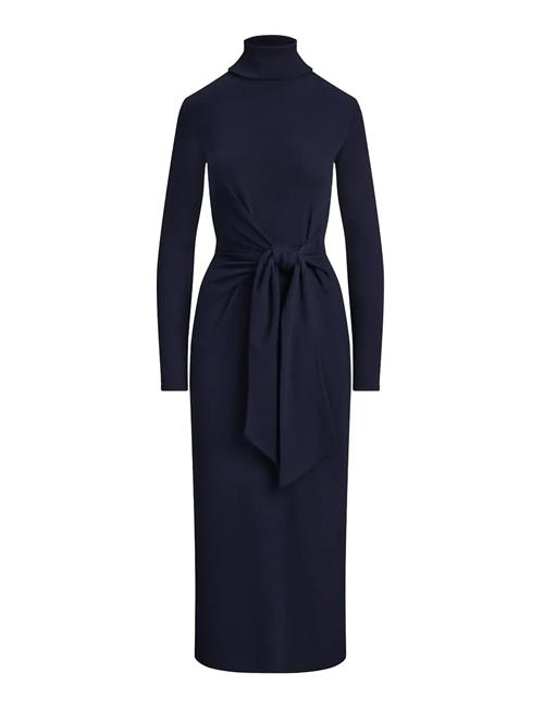 Lauren Ralph Lauren | Tie-Front Cotton-Blend Turtleneck Dress | XS