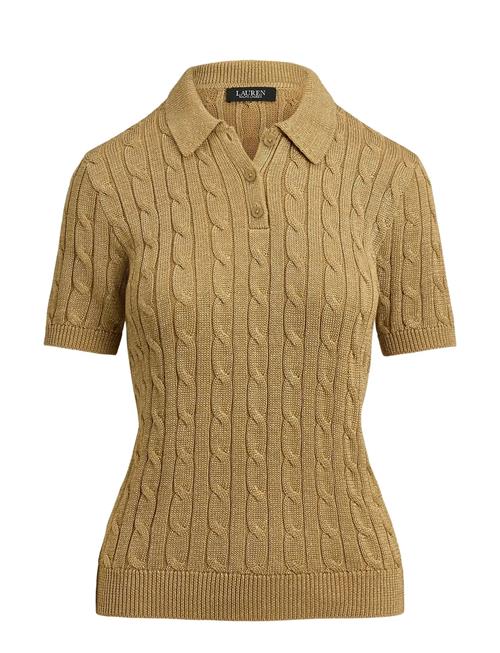 Lauren Ralph Lauren | Metallic Cable-Knit Polo Sweater | XS