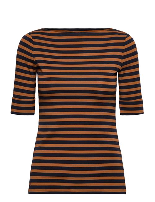Lauren Ralph Lauren | Striped Stretch Cotton Boatneck Tee | S