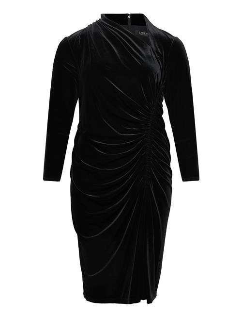 Lauren Women | Ruched Velvet Asymmetrical Dress | 46