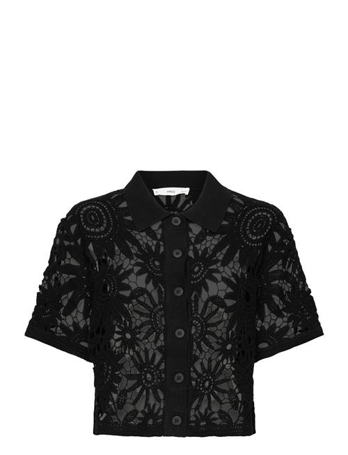 Mango | Short-Sleeved Crochet Cardigan | M