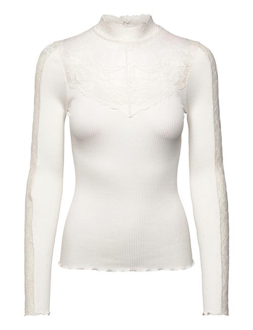 Rosemunde | Rwbeatha Silk Ls Lace T-Neck T-Shir | XS