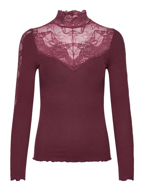 Rosemunde | Rwbeatha Silk Ls Lace T-Neck T-Shir | XL