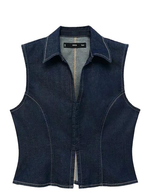 Mango | Denim Top With Contrast Stitching | S