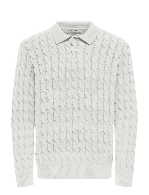 ONLY & SONS | Onskicker Life Rlx  Ls Cabel Polo Knit | M