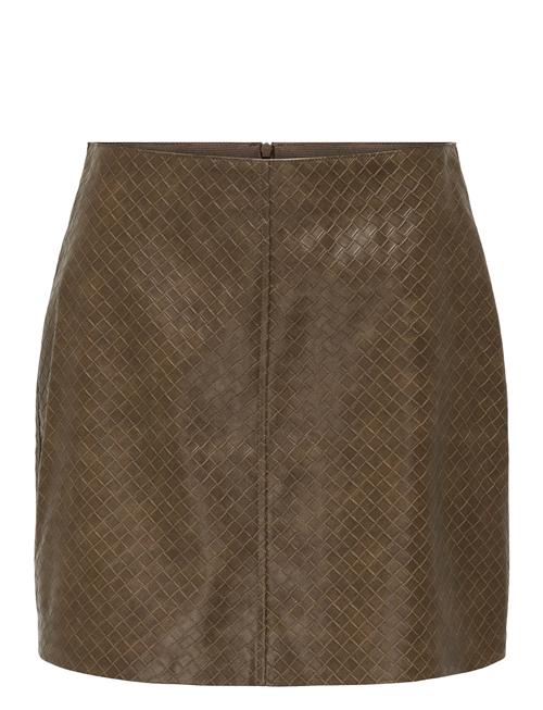 ONLY | Onlsaku Braid Faux Leather Skirt Otw | XS