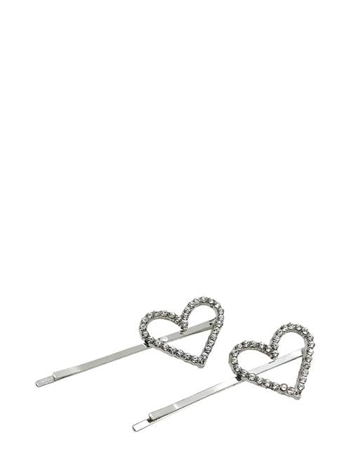 Pipol's Bazaar | Hearts Hair Pin Silver 2 Pcs | ONE SIZE