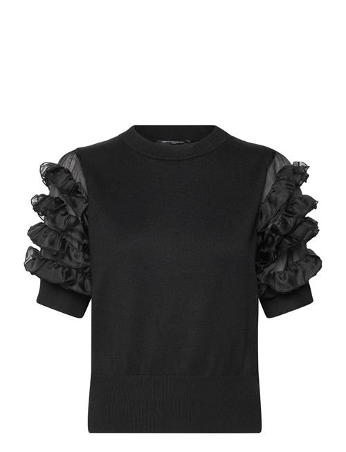 French Connection | Krista Mix Stacked Ruffle Top | L