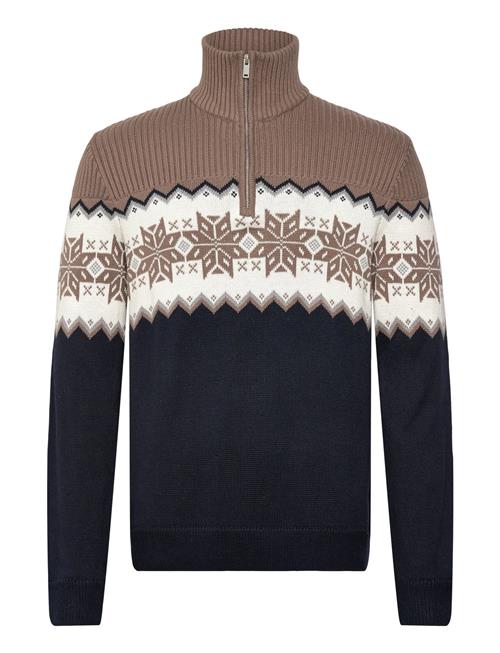 Lindbergh | Jacquard Half Zip Christmas Knit | L