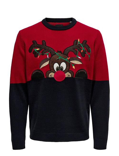 ONLY & SONS | Onsxmas Reg Block Crew Knit | L