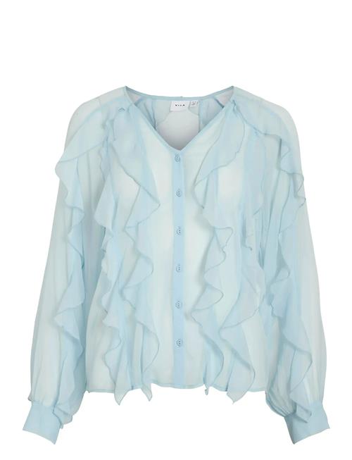 Vila | Vimitalla V-Neck L/S Flounce Shirt | 36