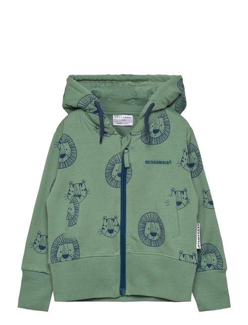 Geggamoja | College Hoodie Green Tiger | 134/140