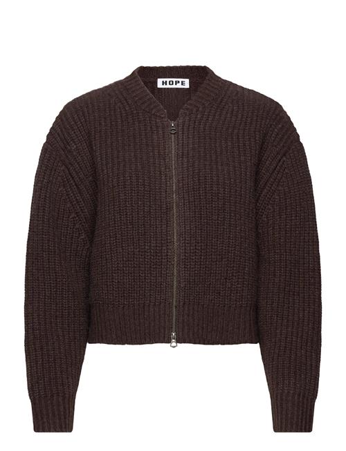 Hope | Bomber Cardigan Red Earth Melange Wool-36 | 34