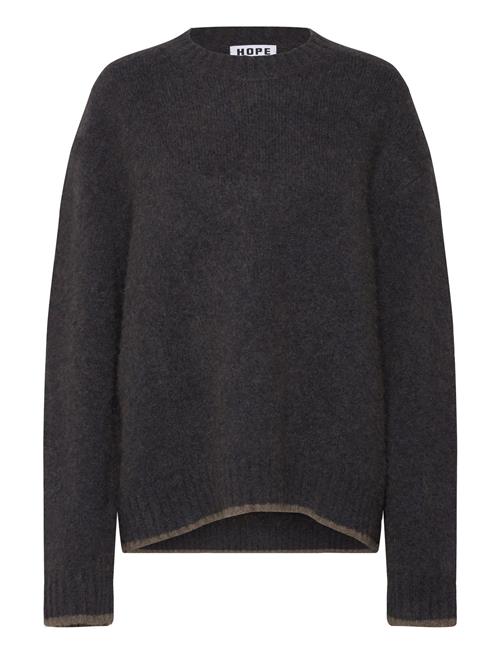 Hope | Box Sweater Blue Brown Melange Yak-50 | 42