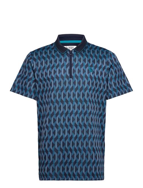 Original Penguin Golf | All Over Jacquard Colour Block Polo | M