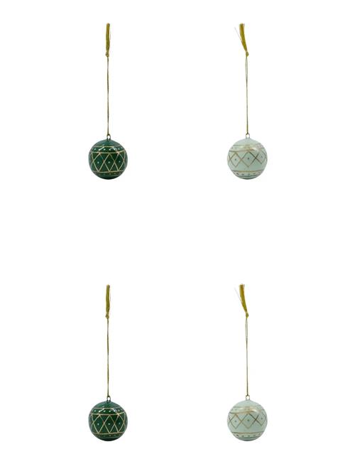 house doctor | Julepynt, Hdmach, Mørkegrøn;Mintgrøn | 4X4X1CM