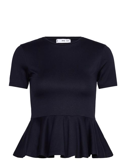 Mango | Short-Sleeved Peplum T-Shirt | M