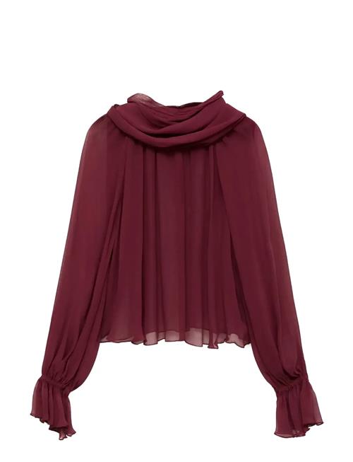 Mango | Semi-Transparent Blouse With Foulard | S