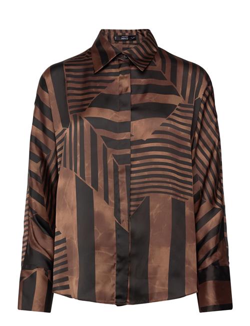 Mango | Striped Satin Blouse | XS