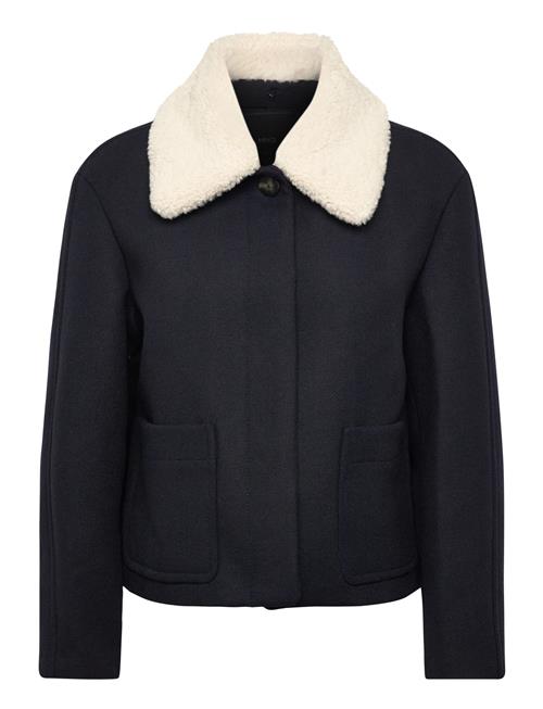 Mango | Wool-Blend Jacket With Shearling-Blend Collar | XL