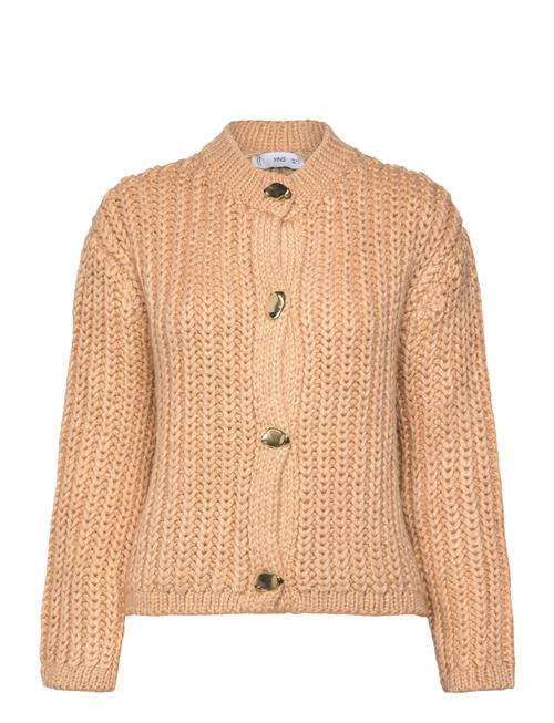Mango | Chunky-Knit Cardigan With Jewel Buttons | S