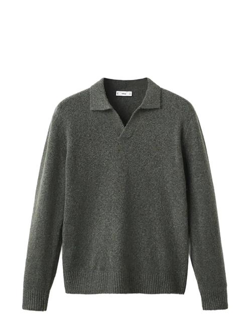 Mango | Knitted Wool Blend Polo Sweater | XXL