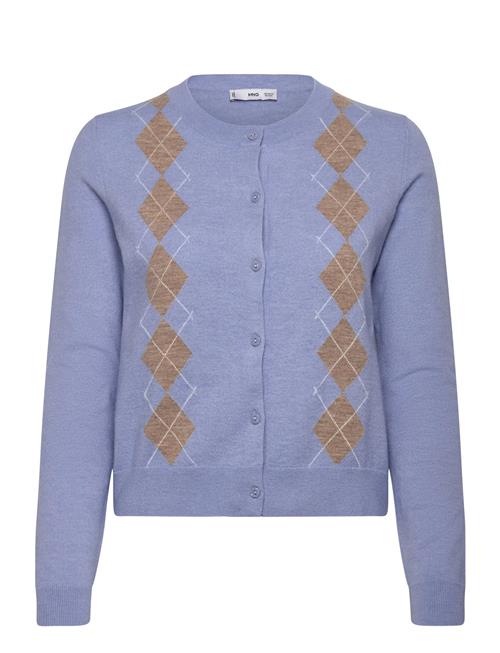Mango | Argyle Pattern Knit Cardigan | S
