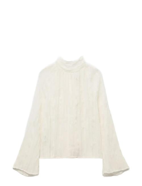 Mango | Bow Textured Blouse | M