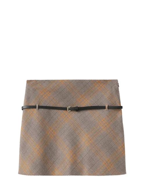 Mango | Belt Checked Skirt | 36