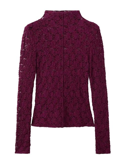 Mango | Lace Top With Perkins Collar | L