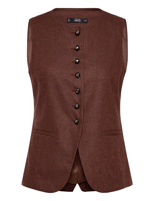 Mango | Wool-Blend Gilet With Buttons | S
