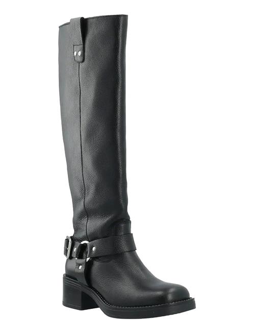 Bianco | Biamary Knee High Biker Boot Tumbled Leather | 40