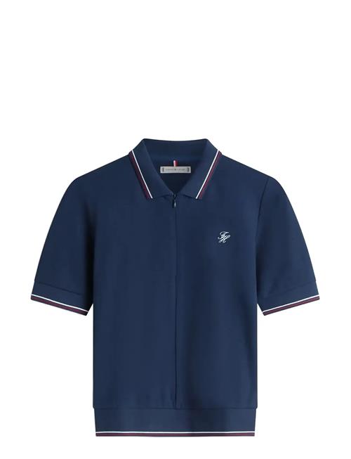 Tommy Hilfiger | Th Script Lyocell Zip Ss Polo | L
