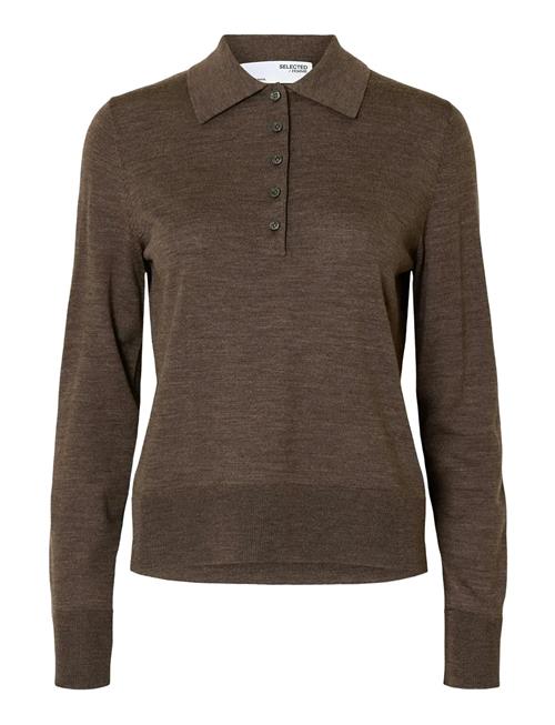 Selected | Slwthea Ls Knit Merino Collar Neck Noos | L