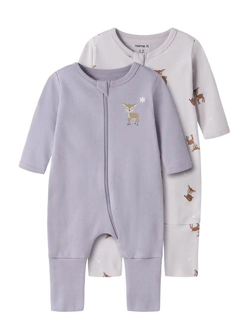 name it | Nbfnightsuit 2P Zip Ff Lilac Deer Noos | 92