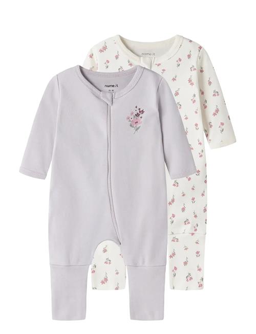name it | Nbfnightsuit 2P Zip Ff Flower Noos | 68