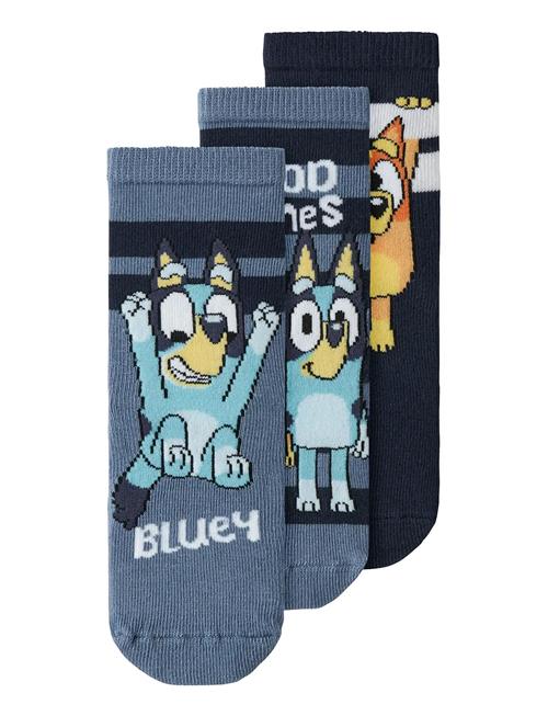 name it | Nmmjustin Bluey 3P Sock Sky | 22-24