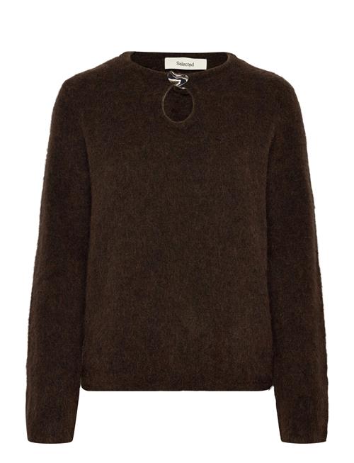 Selected | Slflulu Brushed Ls Knit Keyhole O-Neck | M