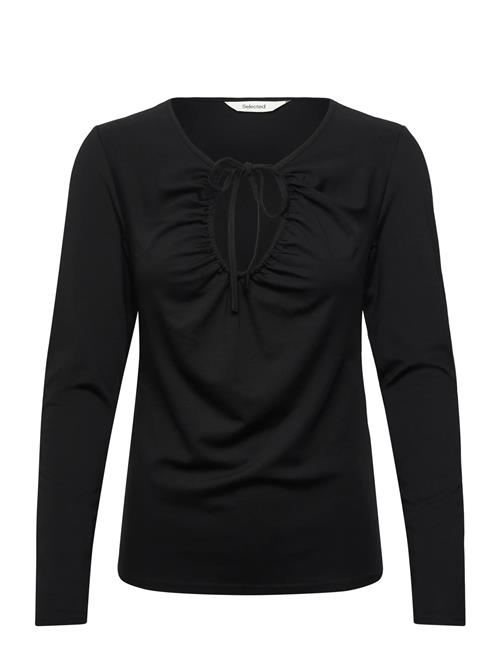 Selected | Slfslim Mia Ls Tie Top | L