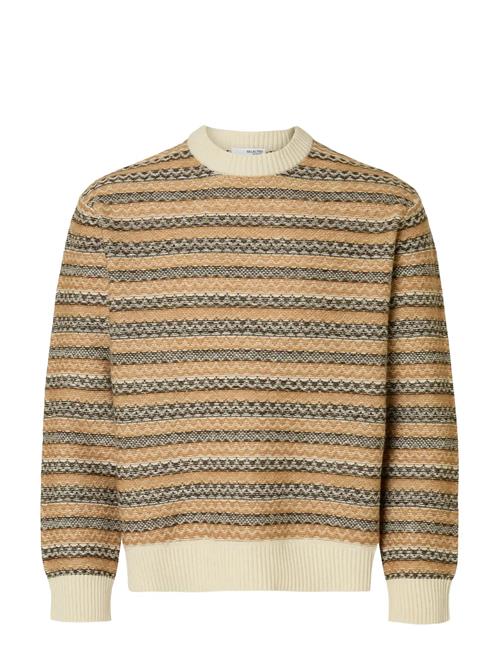 Selected | Slhrevy Ls Knit Relaxed Jac Crew Neck | XXL