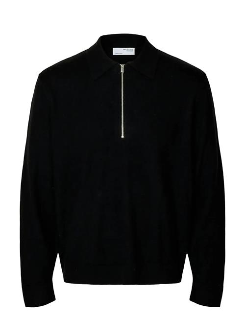 Selected | Slhtray Merino Brushed Relaxed Zip Polo | S